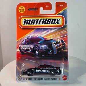 2023 Matchbox Dodge Charger Pursuit Police Car Diecast 37/125 New In Package